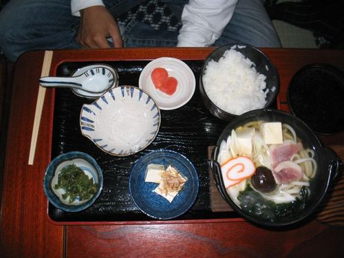 白川郷でのうどん定食